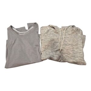 Under Armour Long Sleeve Threadborne Top Storm Hoodie Gray Lot Of 2 Size Medium